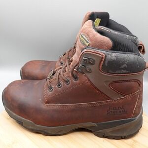 Field And Stream Boots Mens 11 Brown Leather Thinsulate MFW00022 Flaws